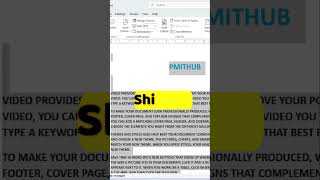 In MS Word Convert to Proper Lower and Upper Case with Shift  F3 PMITHUB [upl. by Yila356]