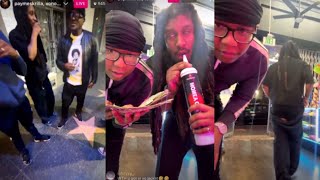 VonOff1700 amp Skrilla OUTSIDE on IG Live in LA  Hollywood Walk of Fame AT 2AM 😳 [upl. by Orban]