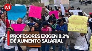 Docentes del Bachilleres 5 bloquean Periférico Norte en Edomex exigen aumento salarial [upl. by Learsi]