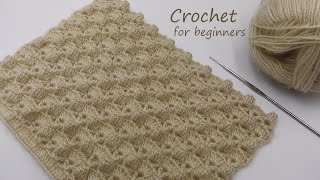 Тёплый УЗОР КРЮЧКОМ всего 2 ряда ПРОСТОЕ легкое ВЯЗАНИЕ для новичков EASY Crochet for beginners [upl. by Nerra765]