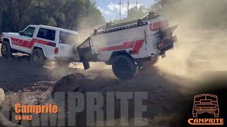 MQ Patrol Towing a Camprite Camper Off Road  Unstoppable Off Road Camper [upl. by Galateah]