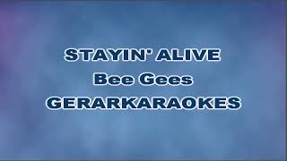 Stayin Alive Chorus  Bee Gees  Karaoke [upl. by Hendricks]