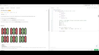 Google Interview Question  Paint Fence Leetcode 276 Python [upl. by Thursby]