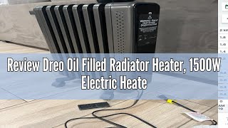 Review Dreo Oil Filled Radiator Heater 1500W Electric Heaters for Indoor Use Safety Heat for Large [upl. by Caroline]