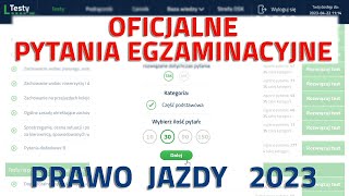 🟢🔵Oficjalne pytania egzaminacyjne na prawo jazdy 2023 🟢🔵 kategoria B🟢🔵nauka 2 [upl. by Ludlow782]