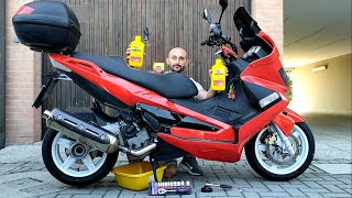 Tutorial Cambio olio e filtro olio Malossi Gilera Nexus 500 Piaggio Beverly Fuoco Atlantic ecc [upl. by Ikairik]