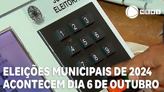 Eleições municipais de 2024 acontecem dia 6 de outubro [upl. by Narrat]