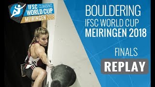 IFSC Climbing World Cup Meiringen 2018  Bouldering  Finals  MenWomen [upl. by Hike]