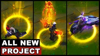 All New PROJECT Skins Spotlight Vayne Jhin Vi League of Legends [upl. by Raye92]