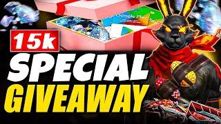 15K Special Giveaway  FF Live Giveaway [upl. by Eenaj961]