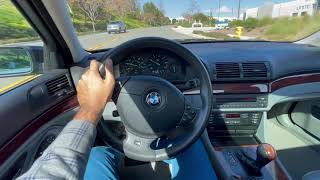 56kMile BMW 528i 2000 E39  Driving Video  Orient Blue over Dove Grey [upl. by Horn]