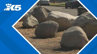 City of Tacoma using boulders to deter encampments [upl. by Ateiram]