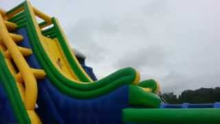 60ft inflatable ski jump water slide Brilliant [upl. by Llenehs594]