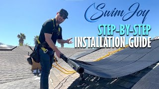 How To Install SwimJoy Industrial Grade Solar Pool Heater Panels NEW Revised 2024 [upl. by Nessej301]