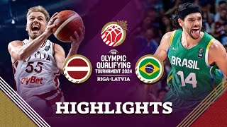 Final Latvia 🇱🇻 vs Brazil 🇧🇷  Highlights  FIBA OQT 2024 Latvia [upl. by Nosaes]