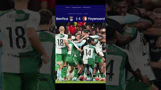 Feyenoord Shocks Benfica Antoni Milambo Scores Twice in 31 Champions League Upset football [upl. by Dominick]