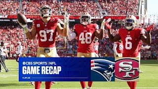 Niners DEMOLISH Patriots to avoid 3rd straight loss Pats offensive woes continue  Game Recap [upl. by Ennaer]