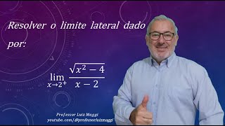 RESOLUÇÃO DE UM LIMITE INFINITO COM UMA INDETERMINAÇÃO DO TIPO 00professorluizmaggi [upl. by Dyke]