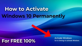 How to Activate Windows 10 Permanently For Free best method [upl. by Eirot]