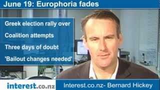 90 seconds at 9 am Europhoria fades news with Bernard Hickey [upl. by Etteluap]