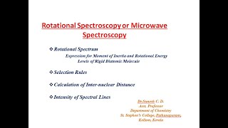 Rotational spectroscopyMicrowave Spectroscopy [upl. by Wina92]