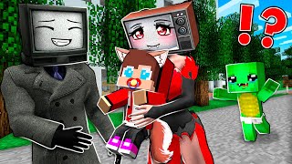 TV WOMAN VAMPIRE and TV MAN family picked up JJ MIKEY became ALONE in Minecraft  Maizen [upl. by Rickert218]