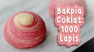 CARA MEMBUAT BAKPIA COKLAT 1000 LAPIS  Thousand Layer Chocolate Pie [upl. by Darsey332]