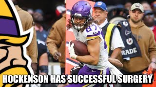 Minnesota Vikings TE TJ Hockenson Had Successful ACL Surgery [upl. by Colpin]