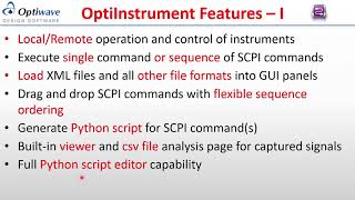 OPTIWAVE  OptiInstrument Software for Instrument Control and Automation PHOTONICS2021 [upl. by Tneicniv]