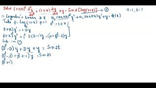 Legendres Linear Differential Equation with constant coefficient [upl. by Brand]