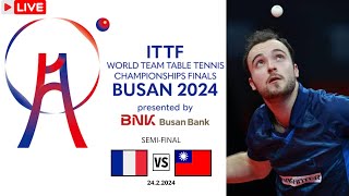 LIVE  FRANCE vs CHINESE TAIPEI  ITTF World Team Table Tennis Championships Finals Busan 2024 [upl. by Gayner704]