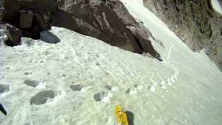 Longs Peak Lambslide Couloir ski descent AP [upl. by Negyam]