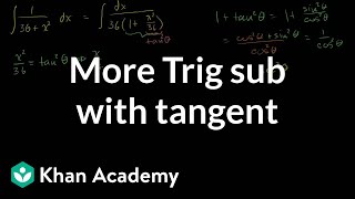 Integrals Trig Substitution 2 [upl. by Esinaj533]