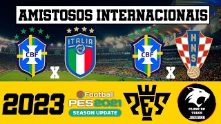 LIGA MASTER 104  Amistosos contra Itália e Croácia PES 2021 [upl. by Hulda]