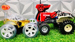 Remote control Swaraj 855 fe Tractor Vs remote control stunt car Unboxing And Testing Vikram Toy Tv [upl. by Ynnavoj]