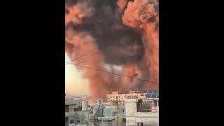 Israeli air strikes on Hezbollahs Command Bunker in Dahiya Beirut [upl. by Ruenhcs]