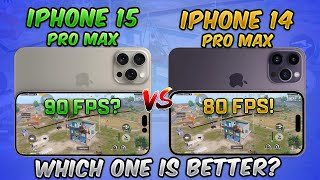 iPhone 15 Pro Max vs 14 Pro Max 90 FPS Comparison in PUBG Mobile amp BGMI Which one is Better [upl. by Nielsen]