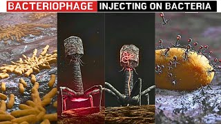 Bacteriophage Injecting DNA into Bacteria 🦠 3D Animation [upl. by Asilav]