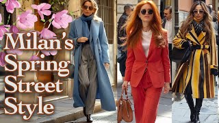 🌸 Spring 2024 Fashion Actual Outfits for Everyday Elegance Milan Street Style amp Shopping Walk [upl. by Azrim]