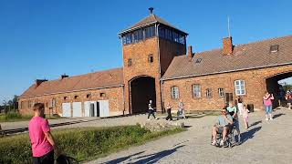 20240813  AuschwitzBirkenau  Approaching the train gate [upl. by Arahset]