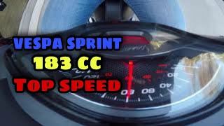 Vespa Sprint 150 bore up to Malossi 183 cc topspeed Philippines [upl. by Rondon358]