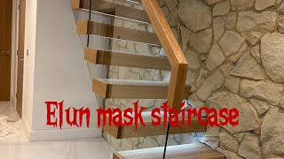 Floating staircase invented by elun muskhome stairscase renovation diy [upl. by Jaela]