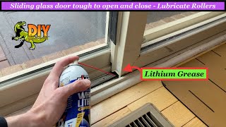 Sliding glass door tough to open and close  Lubricate rollers [upl. by Ennybor]