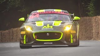 Jaguar FType SVR GT4 Accelerations Fly Bys amp Burnouts [upl. by Radburn675]