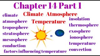 Geography Ch 14 Part 1 Climate Atmosphere Insolation Temperature [upl. by Polky485]