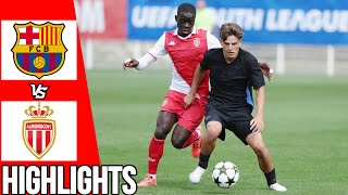 Barcelona vs Monaco  WHAT A GAME🔥 All Goals amp Highlights  Youth League  190924 [upl. by Ymled507]