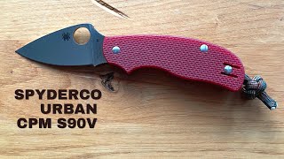 Spyderco Urban CPM S90V  42a konform Taschenmesser Heinnie Haynes Edition [upl. by Anaig]