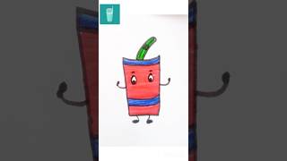 How to draw a juicer glass  simple and easy drawing for kids  drowning for kids  short [upl. by Eelrahc]