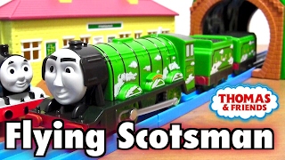 ThomasampFriends FLYNG SCOTSMAN TRACKMASTER MOTORIZED RAILWAY きかんしゃトーマス フライングスコッツマン トラックマスター プラレール [upl. by Meerak]