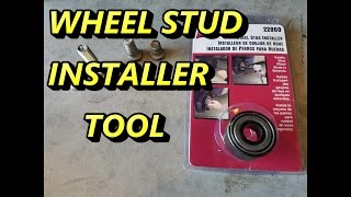 Wheel Stud Installer Tool [upl. by Weirick]